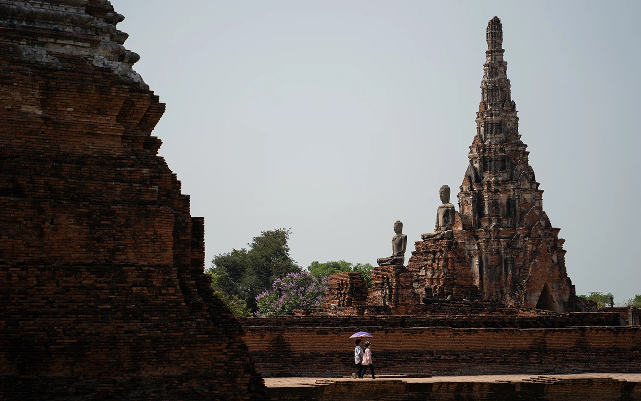 Ruinas del templo de Ayutthaya en Tailandia